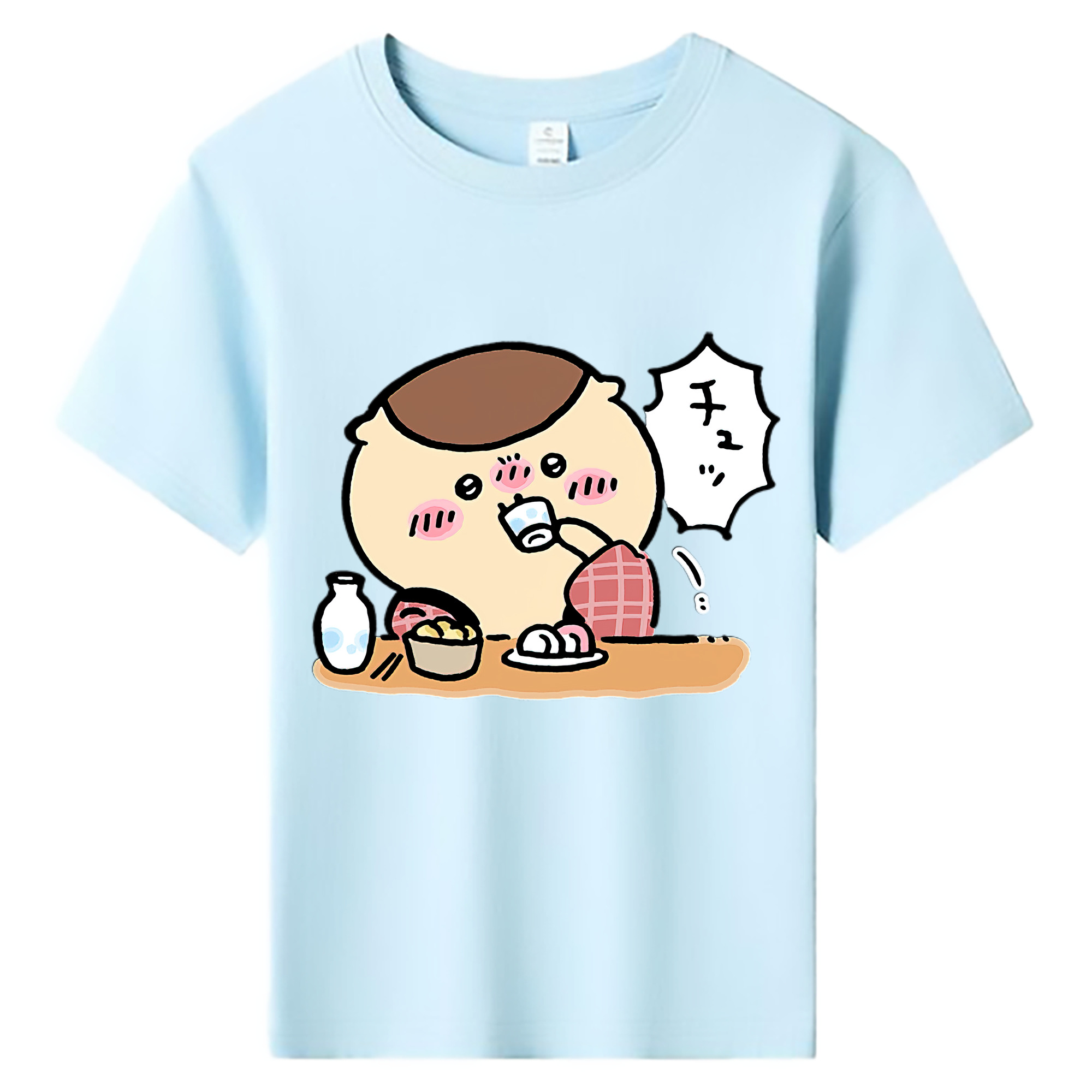 （画像用） ちいかわ くりまんじゅう Chii-kawa kuri manjū 綿100％キッズTシャツ（フロントプリント）